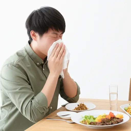 擤鼻子时要远离餐桌，这是礼貌的。