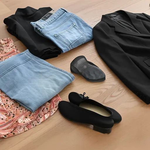 这双黑色平底鞋几乎可以搭配任何服装。