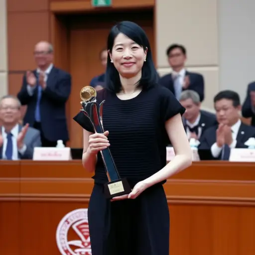 这位科学家因她的研究获得了一项杰出奖项。