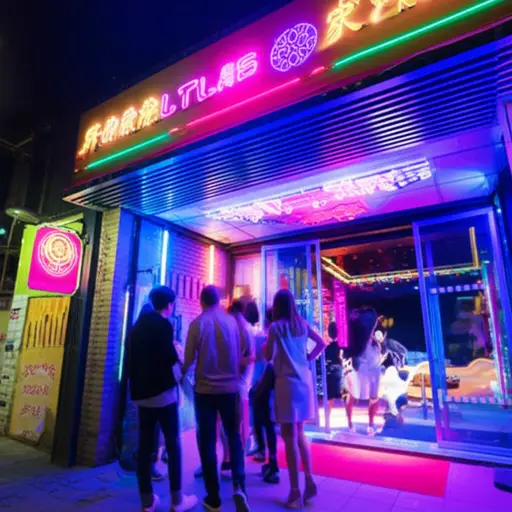 晚餐后，他们去了一家热闹的夜店。