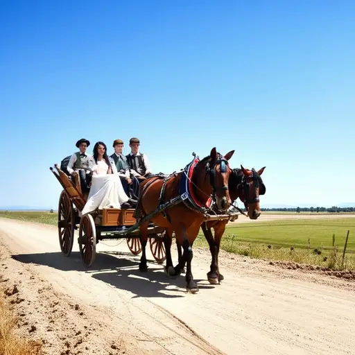 在那些日子里，人们乘坐马车旅行。