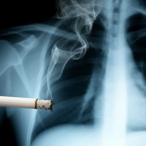 吸烟可能导致肺癌。