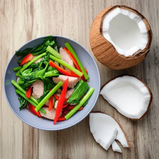 泰国菜会用到很多椰子。