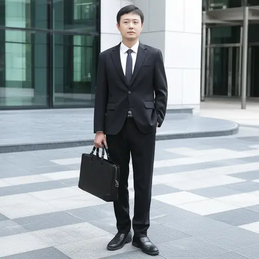 我爸爸上班时经常穿西装。