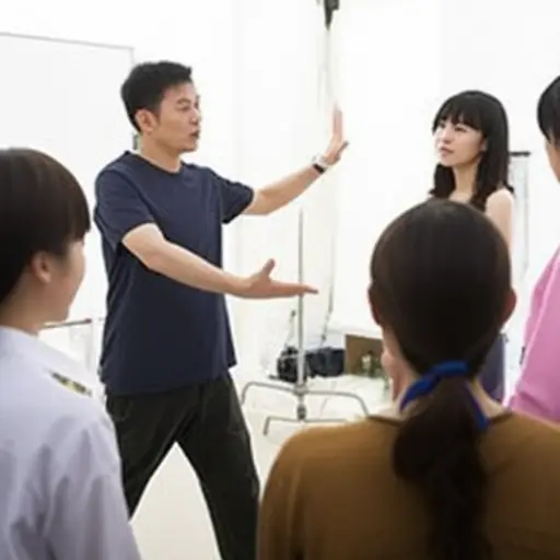 导演给演员们做了清晰的指导。