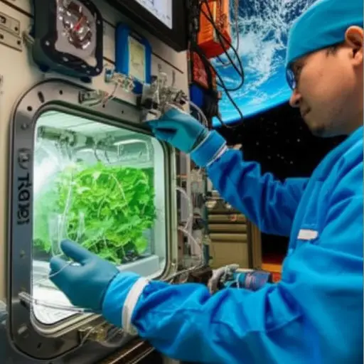 科学家们正在研究如何在太空中种植食物。