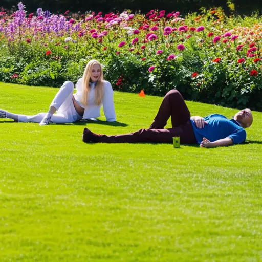 天气晴朗，我们就在花园里放松一下吧。