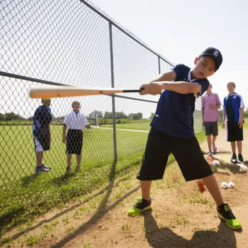 孩子们在田野里打棒球，不小心把球打过了围栏。