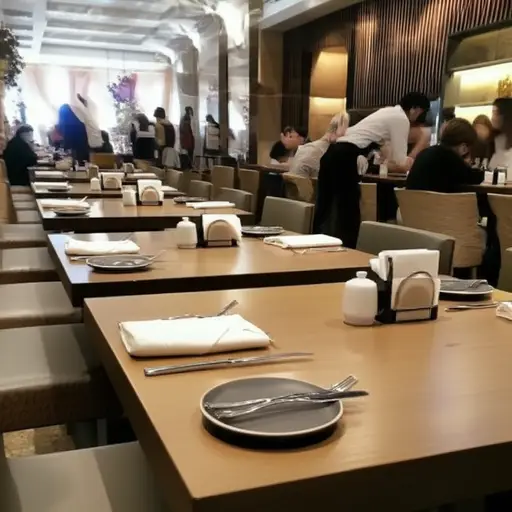 他们在餐厅为我们预留了一张桌子。