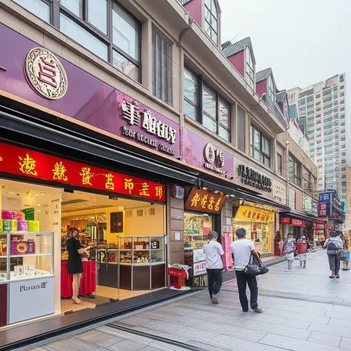 酒店附近有一个著名的地方，你可以在那里购买纪念品和巧克力。