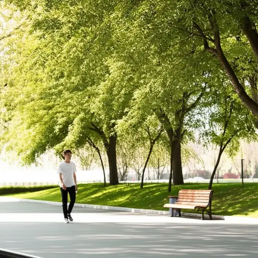 我每周去公园两次。