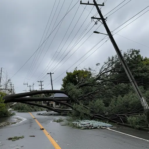 昨晚的暴风雨带来了极大的破坏。