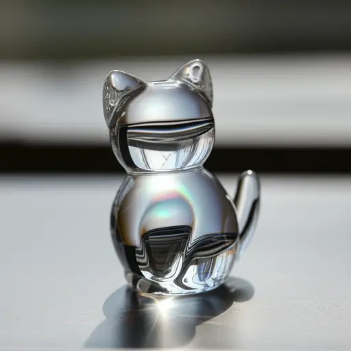 我最喜欢的礼物是一只玻璃小猫，由玻璃制成。