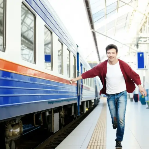 他能及时赶上火车真是幸运。