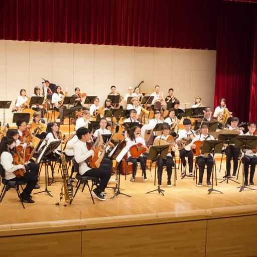 我们学校有一支很棒的乐队。