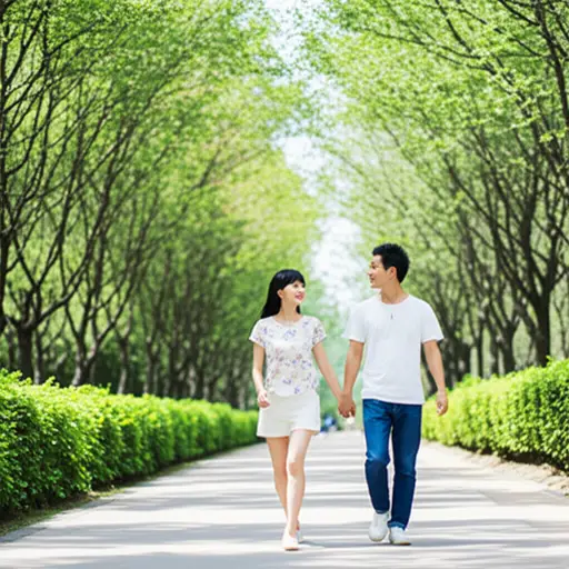 “散个步怎么样？” “为什么不呢？天气很好。”