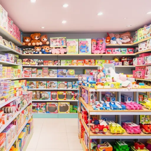 这家商店卖各种各样的玩具。