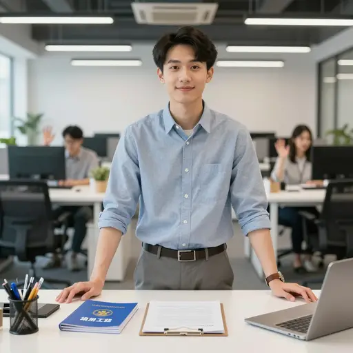 我星期一开始新工作。