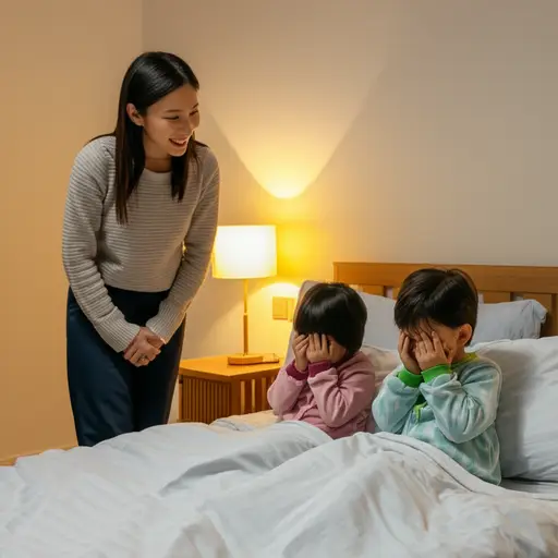 好了孩子们，该睡觉了。