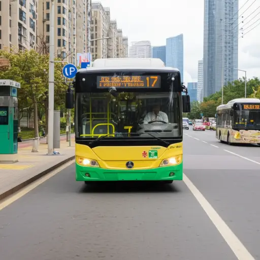 那辆公交车前面是17吗？