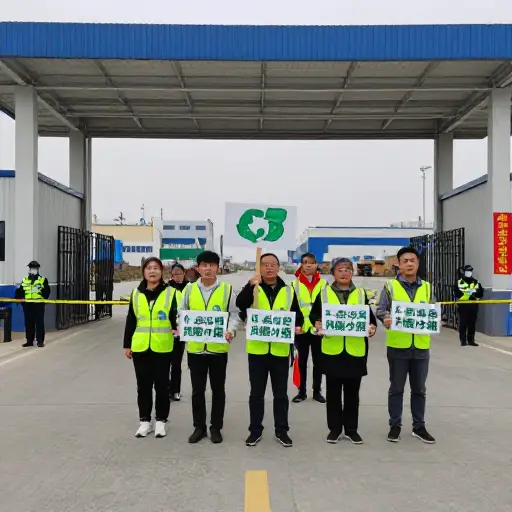 环保活动家发起了一场激烈的抗议，反对新建工业园区。