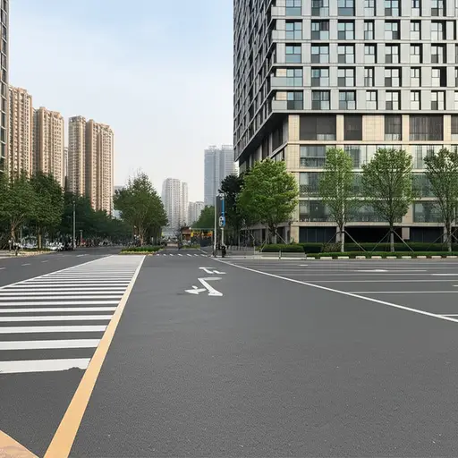 在酒店后左转。