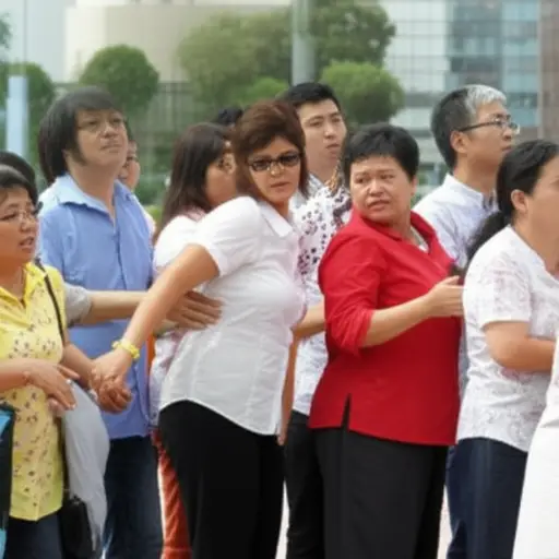 他们挤到了队伍的前面。