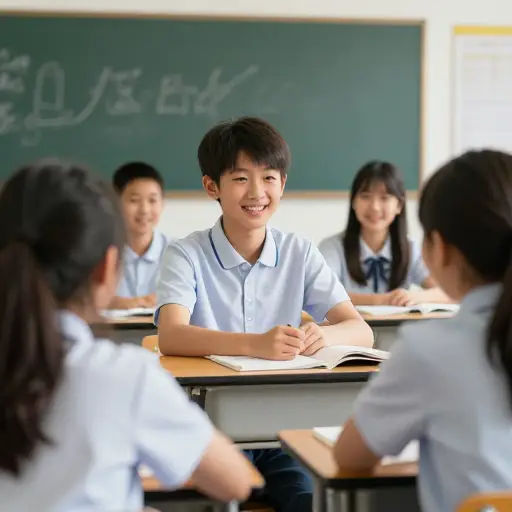 这位新学生很快交到了朋友。