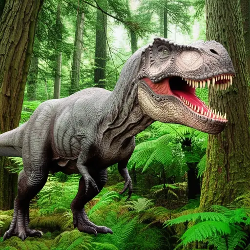 我最喜欢的恐龙是霸王龙。