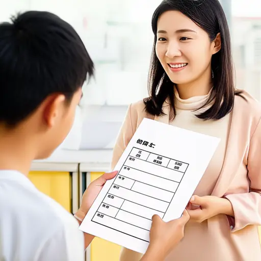 老师给了我申请表，上面有我的姓名、年龄、性别、国籍和地址。