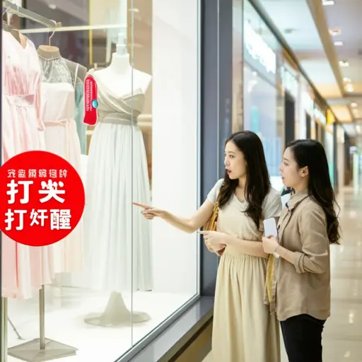 昨天我和朋友去逛街，看到这条漂亮的裙子在打折。