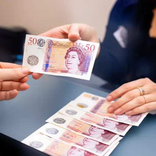 您能把一张50英镑的钞票换成五张10英镑的吗？