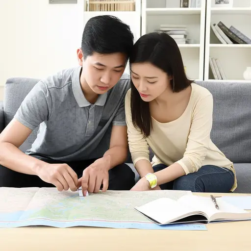 他们正在规划他们的假期行程。