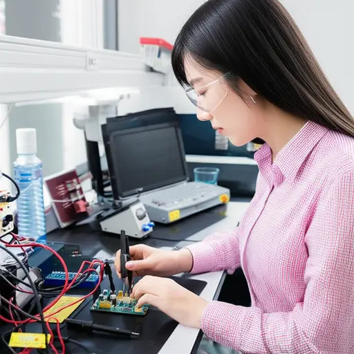 她正在从事电子工程职业。