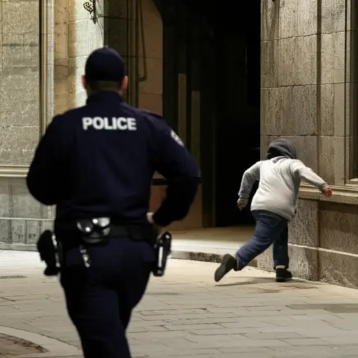 警察未能抓住那个窃贼。