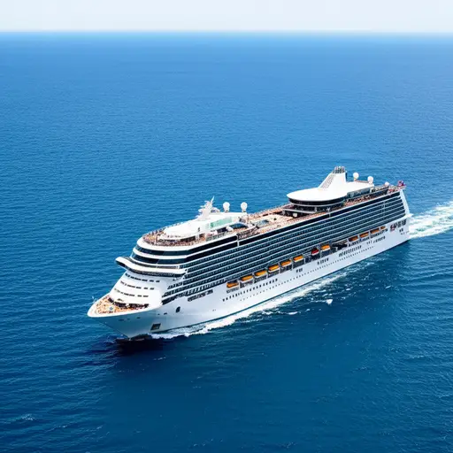 我们乘坐豪华邮轮在地中海航行了一圈。