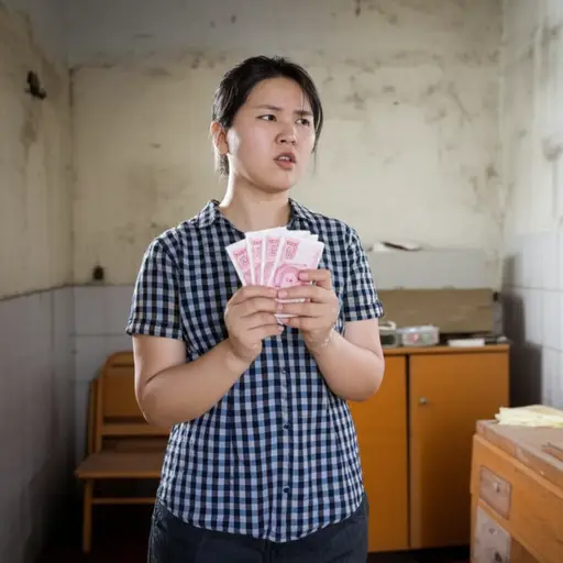 她赚的钱不多。