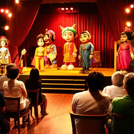 我们在派对上看了场木偶戏。