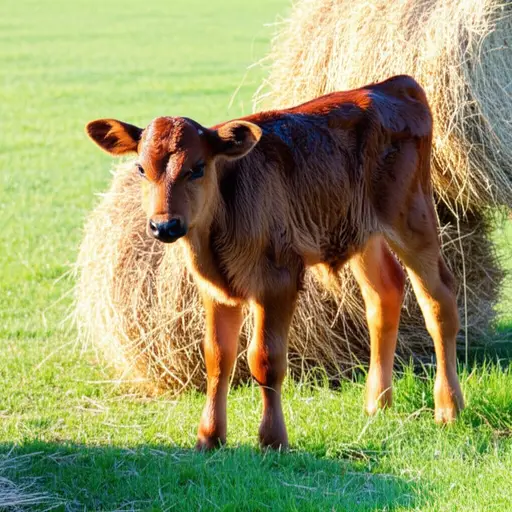 这头小牛昨天出生了。