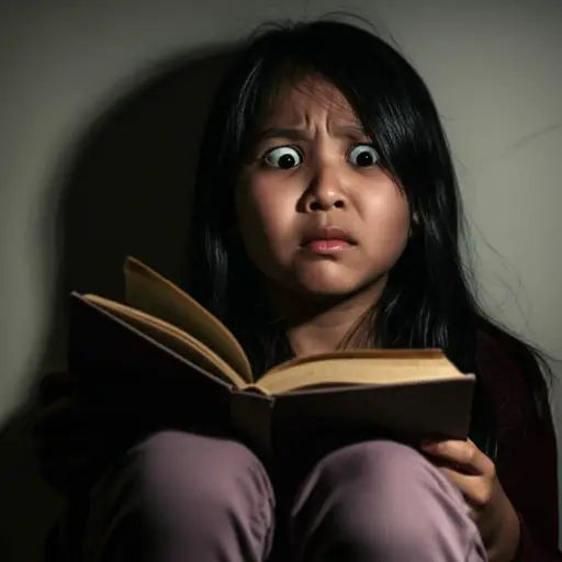 那个可怕的故事让她感到害怕。