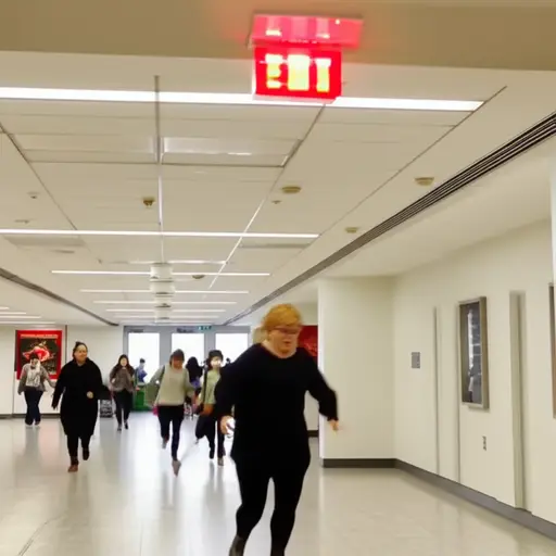 警报响起时，每个人都立即跳进去疏散。