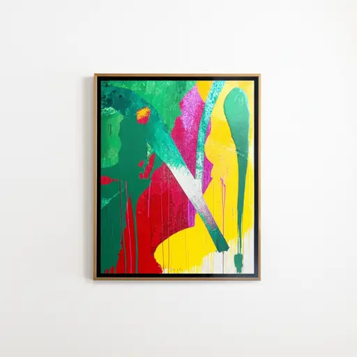 墙上挂着一幅漂亮的画。