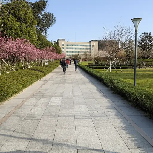 它离主楼不远，步行大约15分钟。