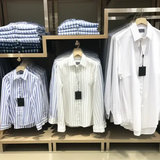 所有衬衫都有小号、中号和大号。