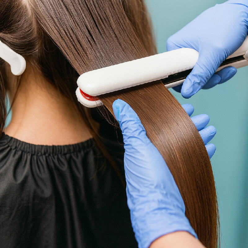 我今天想把头发拉直。