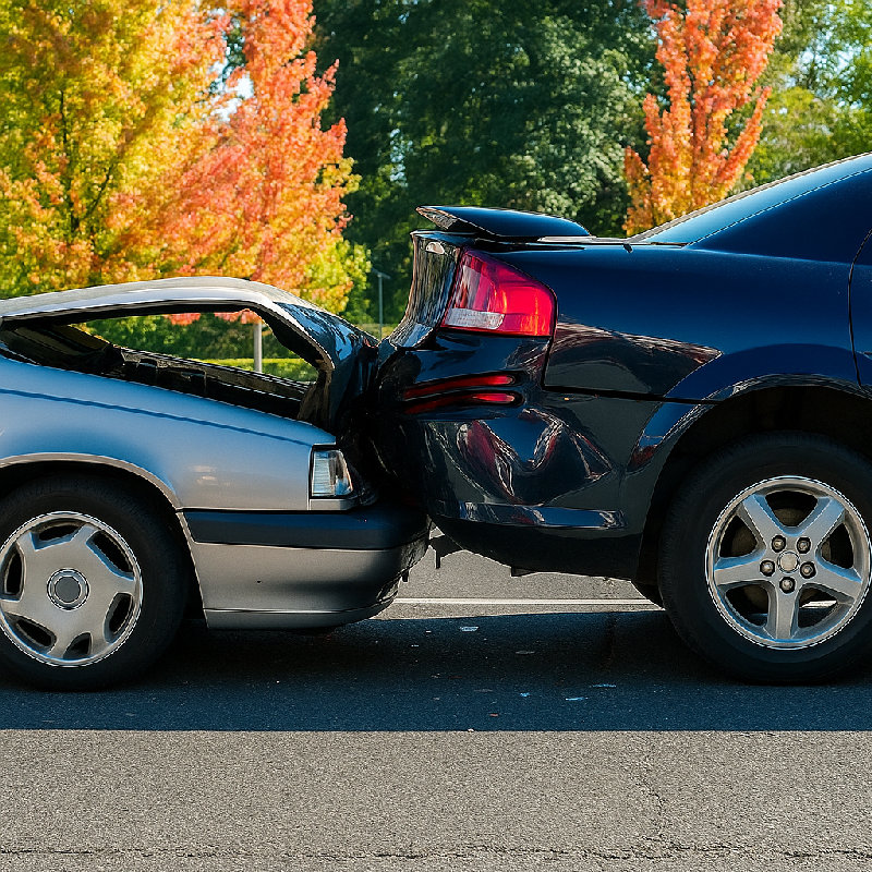 幸运的是，没有人在车祸中受伤。