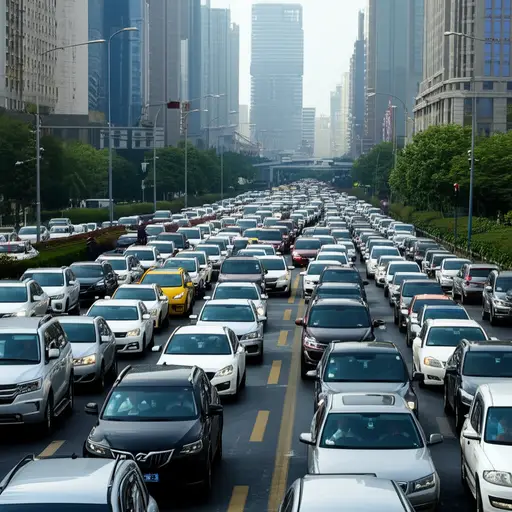 交通堵塞让我上班迟到了。