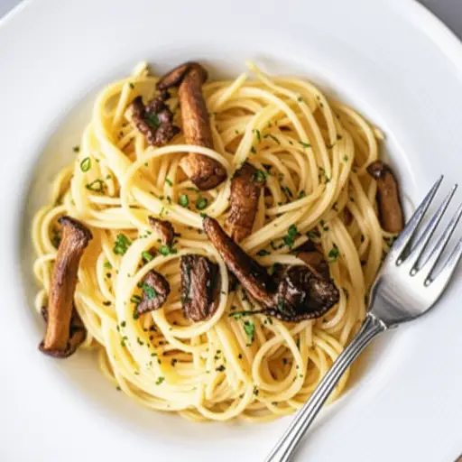 我喜欢带有野生蘑菇的意大利面。