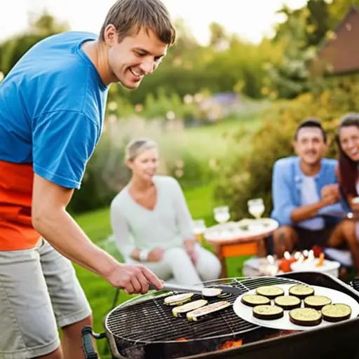 格里给我们做了一些烧烤茄子。