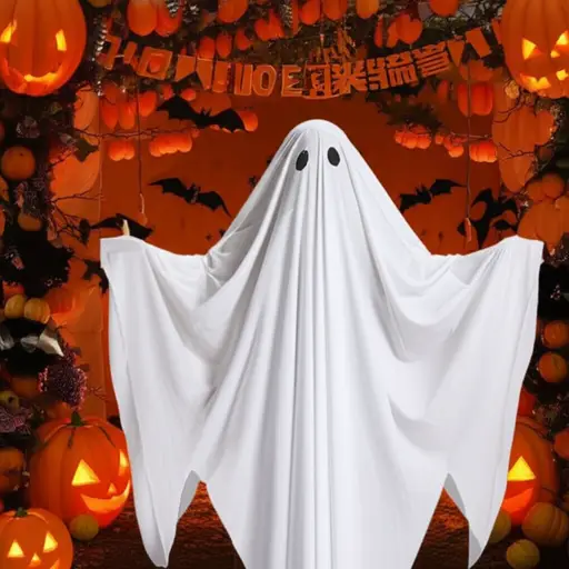 我的万圣节服装是一个幽灵。